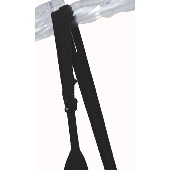 As You Wish Jumpsuit Sz L Black Wide Leg Cut Out Cross Over Knot Front Tie Back - Picture 7 of 10